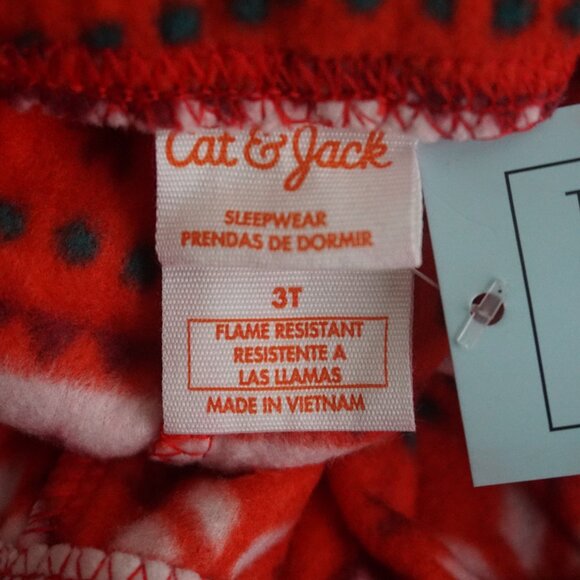 Cat & Jack 2 Piece Pajamas Navy Top with Polar Bear Fleece Bottoms Boy’s 4T - Picture 6 of 6